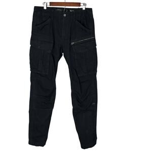 G-Star RAW Mens Rovic Zip 3D Regular Tapered Cargo Pants Ripstop Black 34 X 34